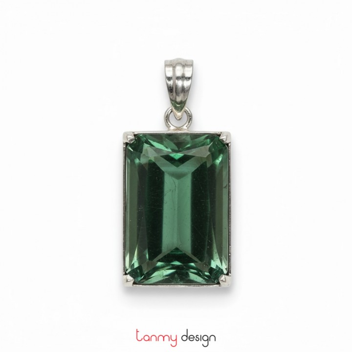 Tourmaline pendant with silver ( different colors )